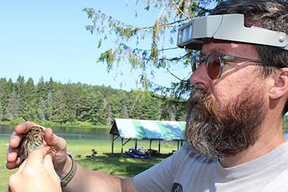 Fred Beaudry with bird