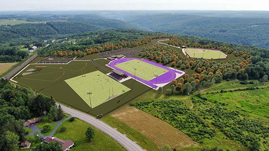 artists rendering of athletics complex